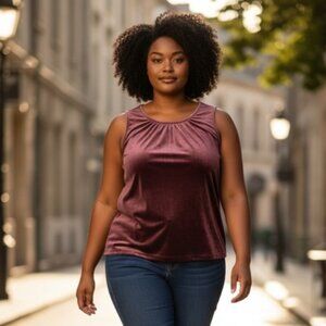 Brand New Michael Kors Sleeveless Velour Top